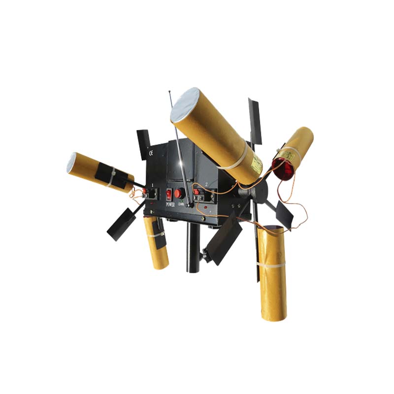 Remote control double wheel face windmill battery type stage cold fountain ignition system machine