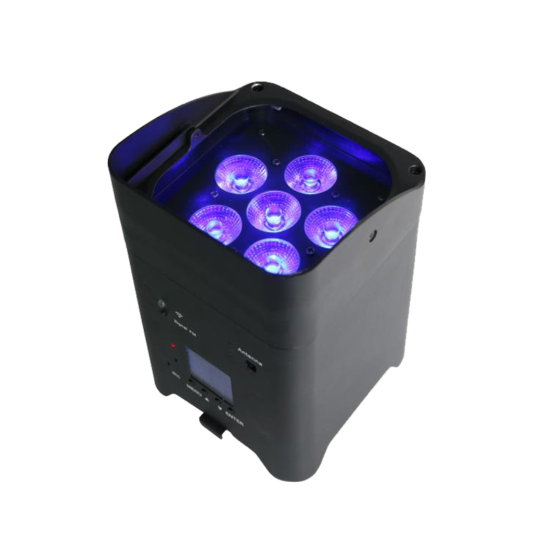  6x18w Led RGBWA UV 6in1 Wireless & WIFI & Battery  Rechargeable Light 